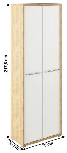 Dulap Birou RIOMA Tip 05 Stejar Artisan/Alb
