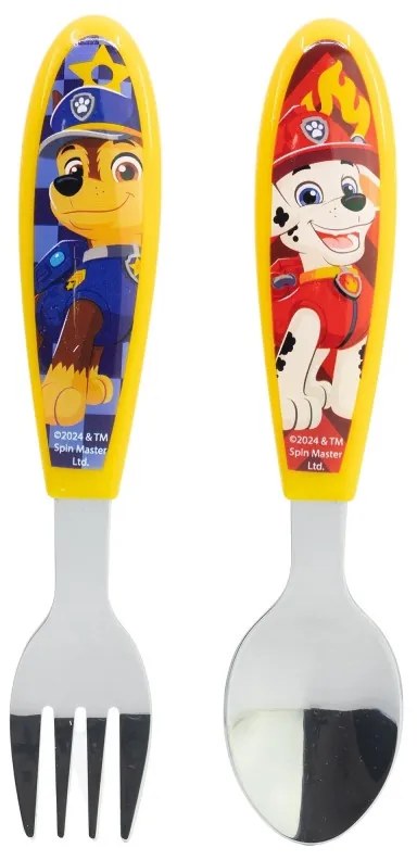 Patrula Cățelușilor Rescue Pups set de tacâmuri ergonomic din metal - 2 piese