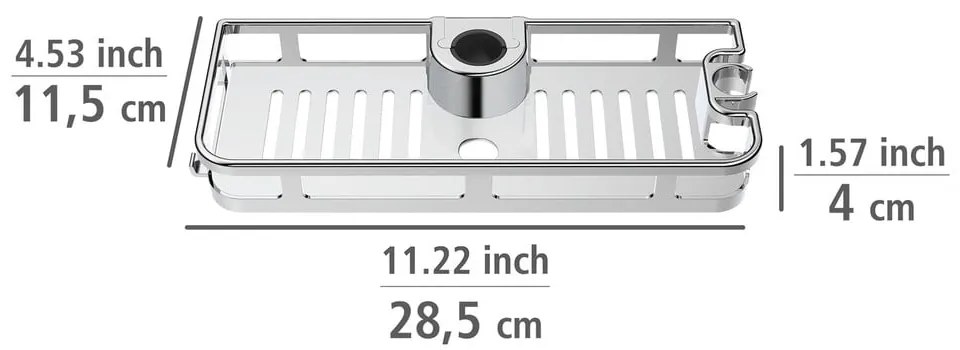 Raft pentru baie argintiu lucios autoadeziv din plastic Libertà – Wenko