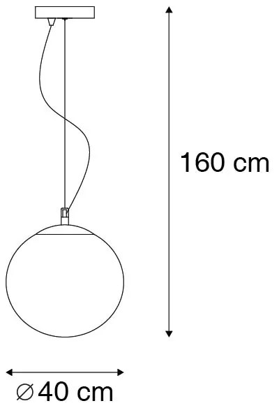 Lampă modernă suspendată din sticlă 40cm - Ball