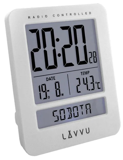 Ceas deșteptător digital Lavvu Duo White LAR0020,9,2 cm