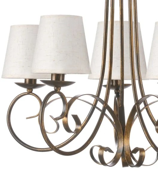 Lustră pe lanț ONLI POMPEI 5xE14/6W/230V bronz