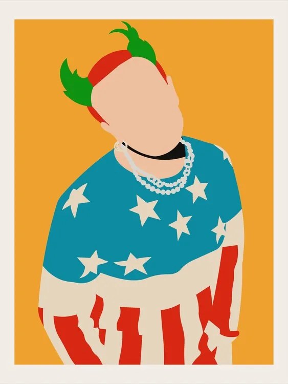 Ilustrație Keith Flint Minimalist Pop Art, Retrodrome