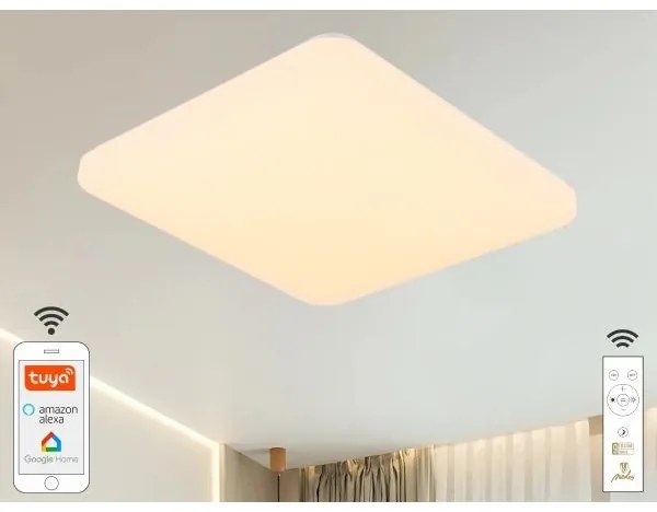 Plafonieră LED dimabilă OPAL LED/48W/230V Wi-Fi Tuya + telecomandă