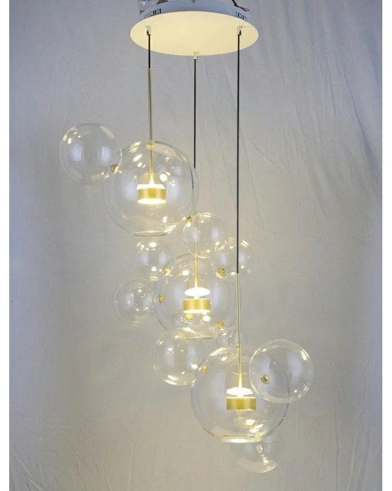 Lustra cu 3 pendule LED design modern Boliccine
