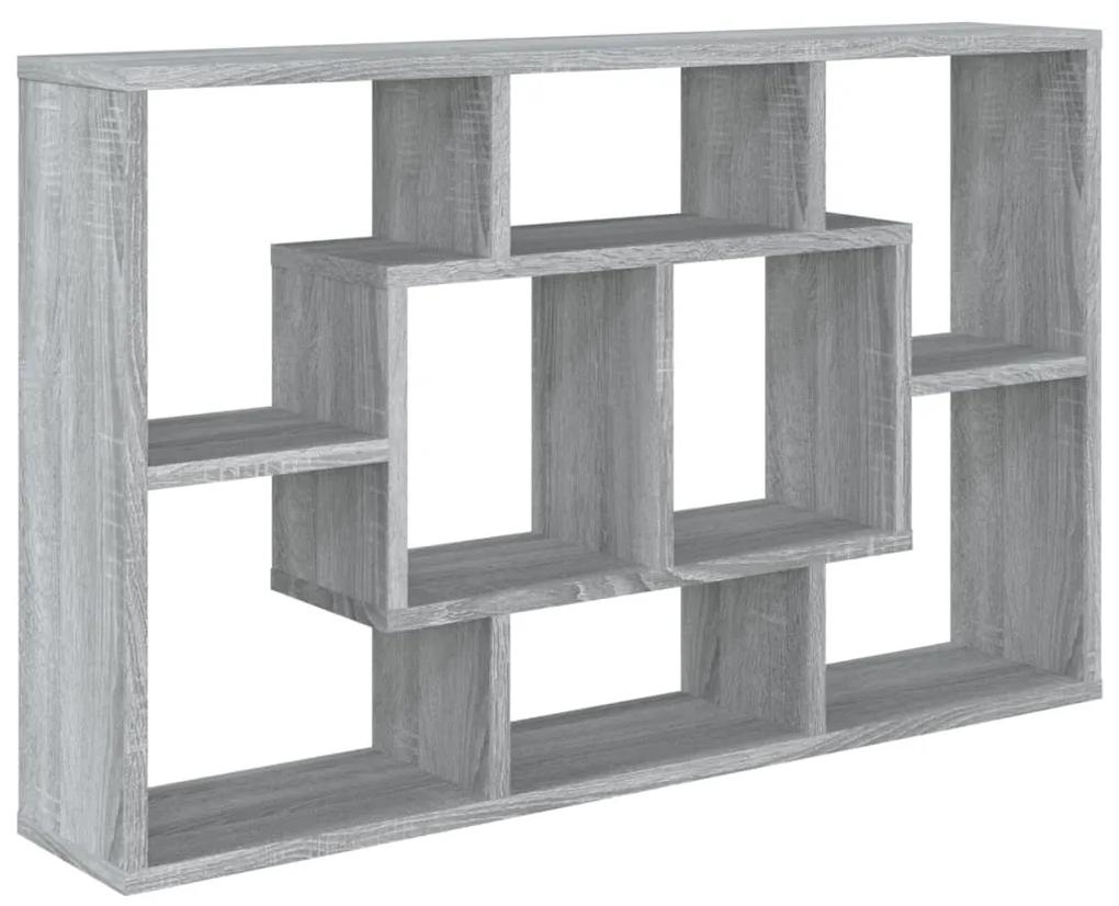 Raft de perete, sonoma gri, 85x16x52,5 cm, lemn compozit 1, sonoma gri