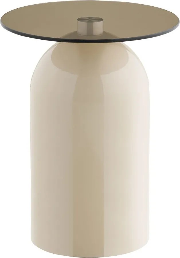 Măsuță auxiliară rotundă cu blat din sticlă ø 40 cm Ravello – House Nordic