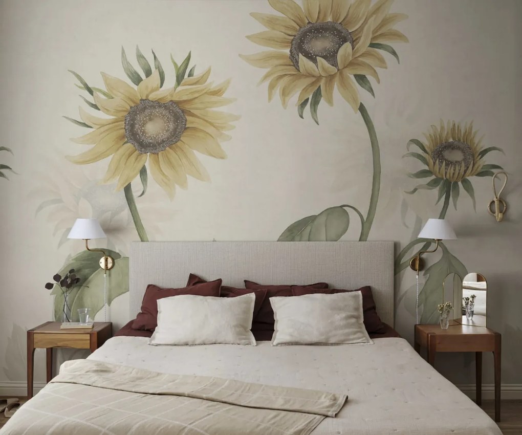 Tapet lavabil Sunflowers, Yellow, Sandberg