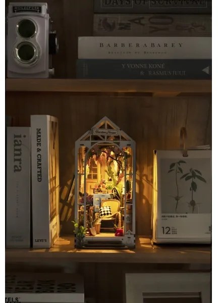 Suport de cărți LED Robotime puzzle 3D alee cu cireși japonezi 2xAAA