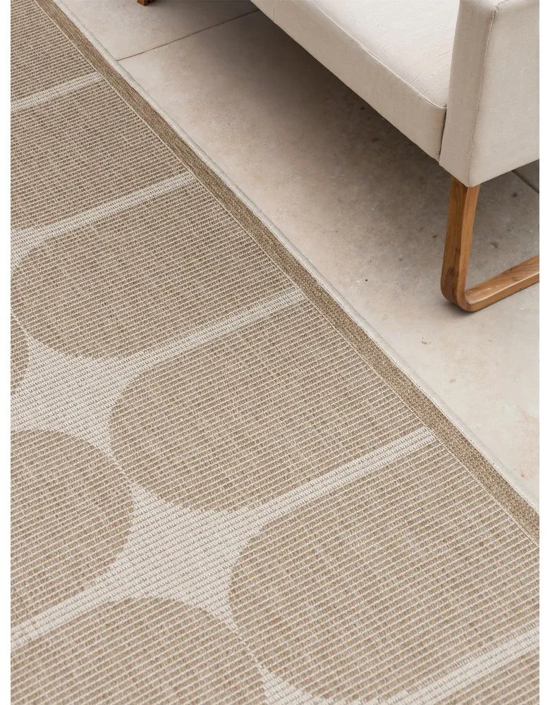 Covor tip traversă pentru interior și exterior bej/fildeș 80x250 cm Duet Bowen – NORTHRUGS