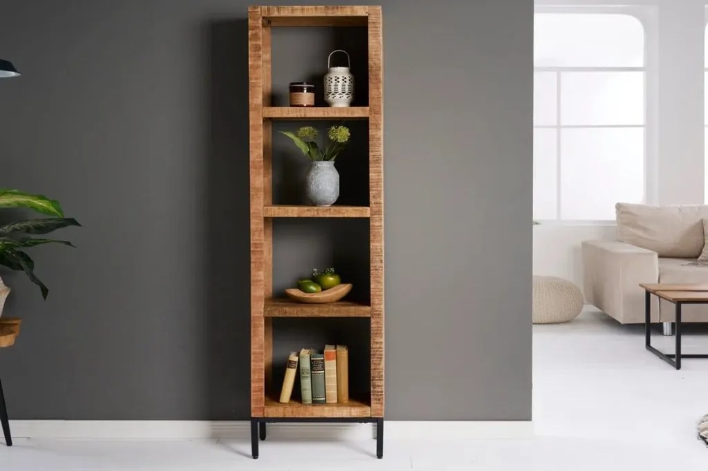 Raft deschis de perete sau separator camera IRON CRAFT 180x40cm Mango A-42375 VC