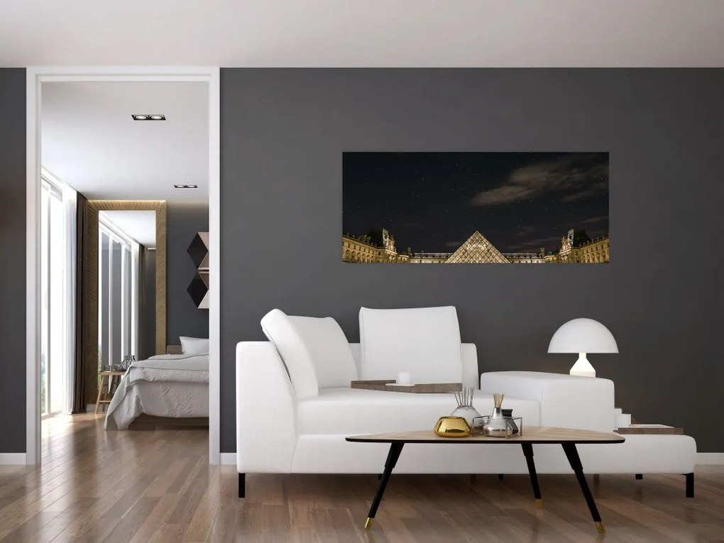 Tablou - Louvre nocturn (120x50 cm)
