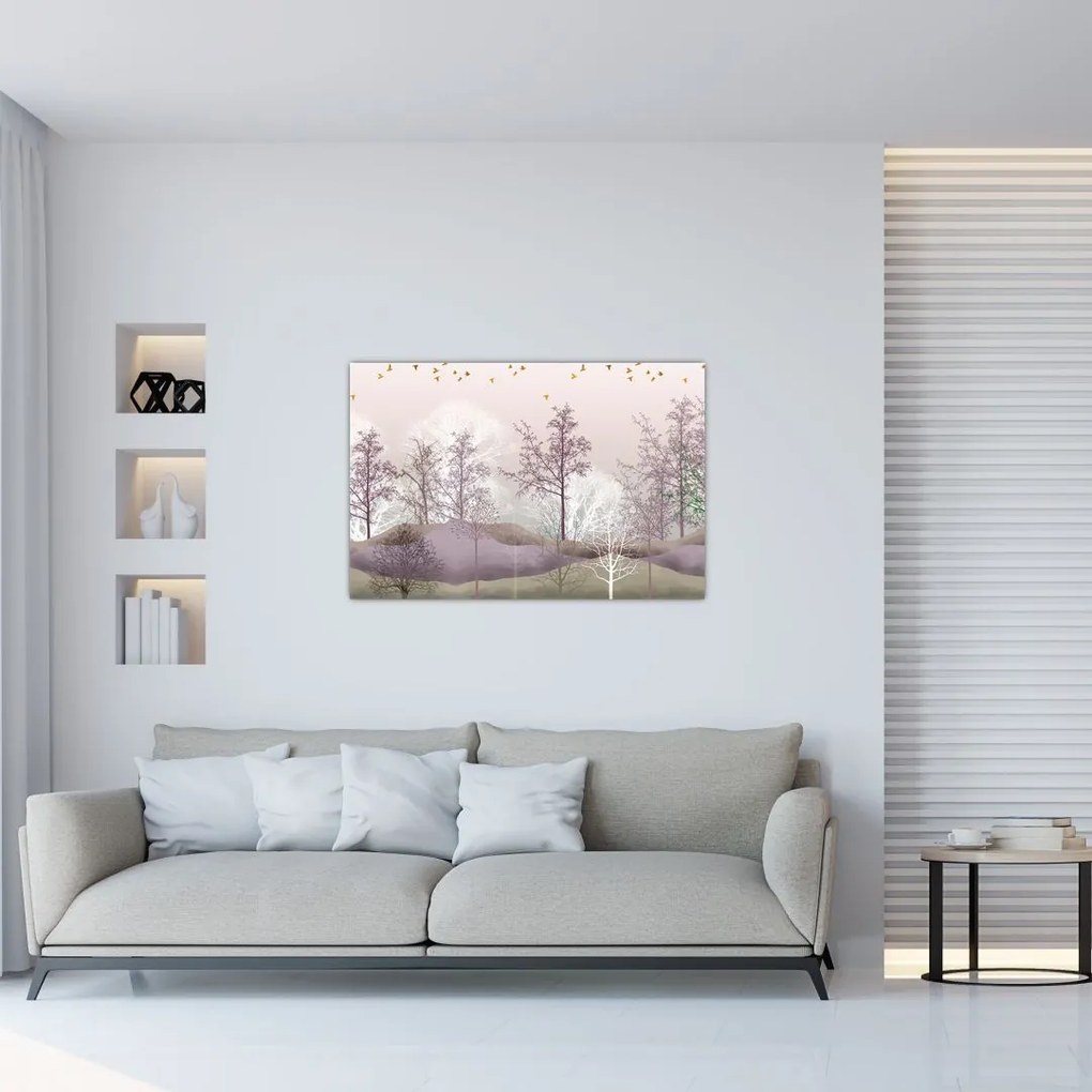 Tablou cu pădure (90x60 cm)