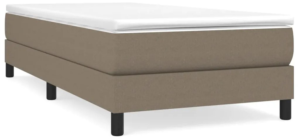 3120488 vidaXL Cadru de pat box spring, gri taupe, 90x200 cm, textil