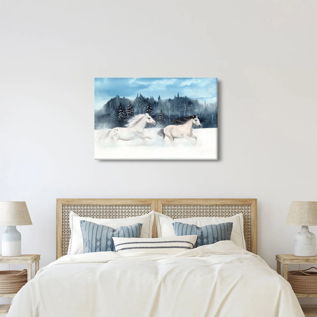 Tablou cu caii pictați (90x60 cm)