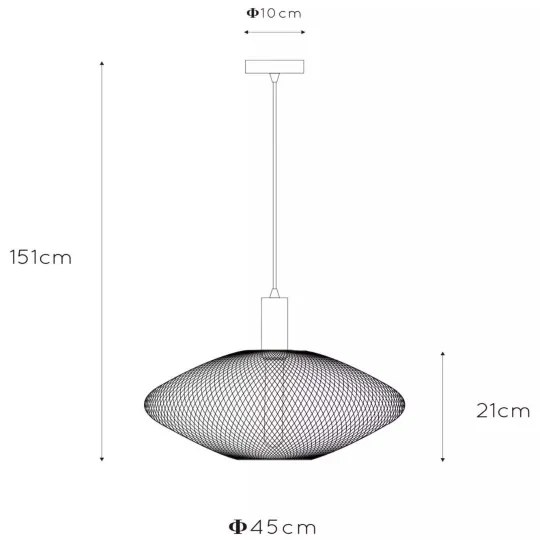 Lustră pe cablu MESH 1xE27/40W/230V Lucide 21423/45/02