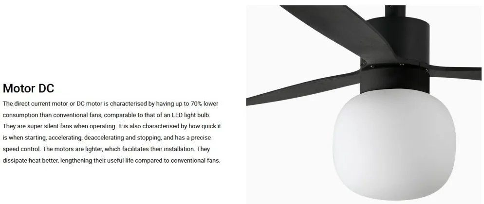 Lustra cu Ventilator si telecomanda AMELIA L BALL LED negru