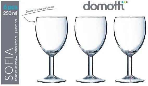 Set 6 pahare vin 250ml, Sofia