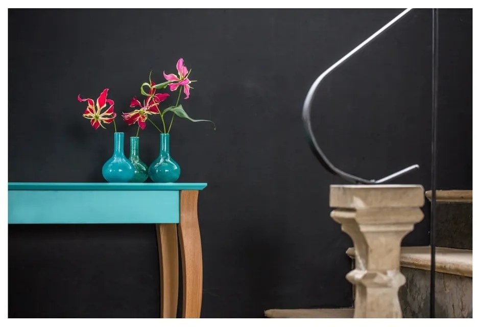 Masă Ragaba Console, lungime 85 cm, gri deschis