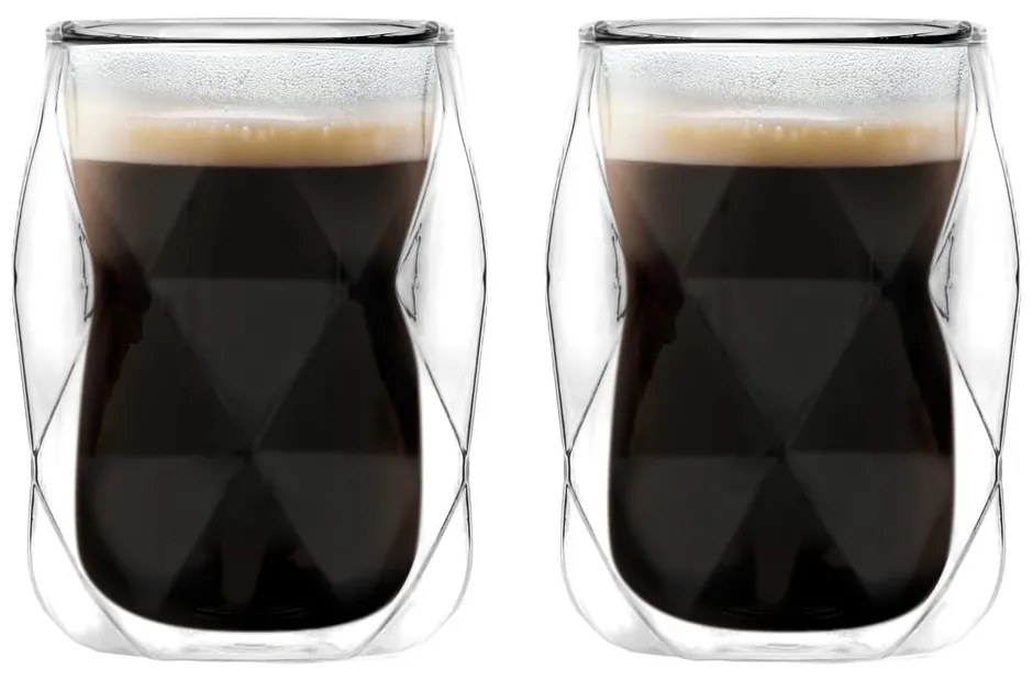 Căni 2 buc. pentru espresso/cu perete dublu 100 ml Geo – Vialli Design