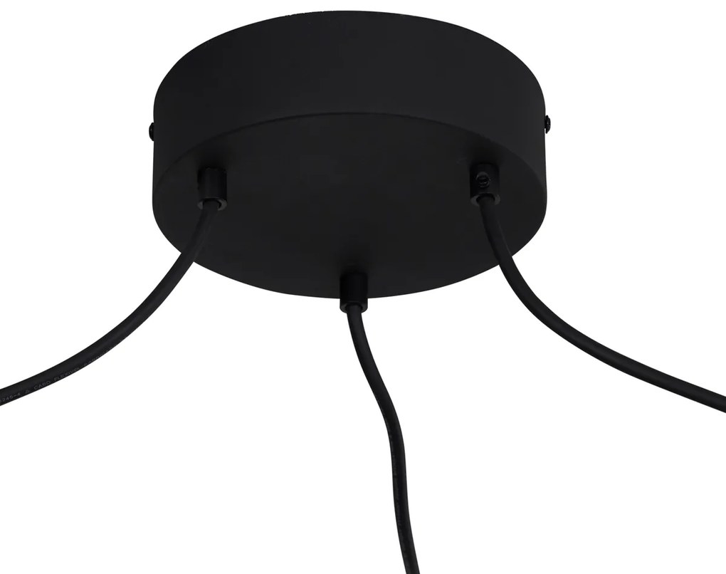 Lampa suspendată de exterior neagră cu 3 lumini IP54 - Cava