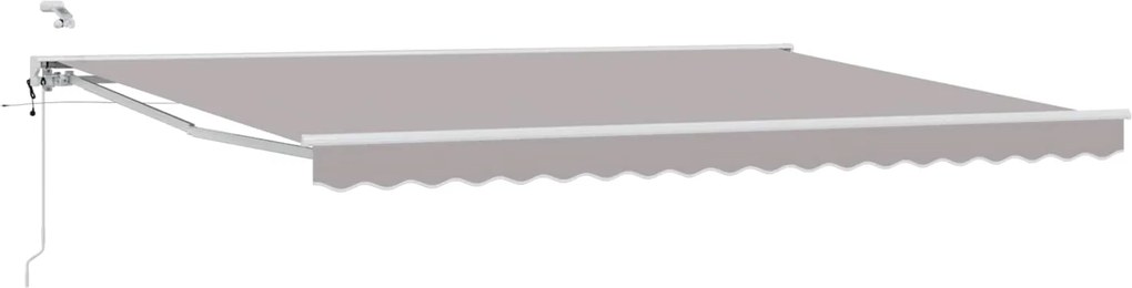 vidaXL Cort electric retractabil Gri deschis 4 × 3 m