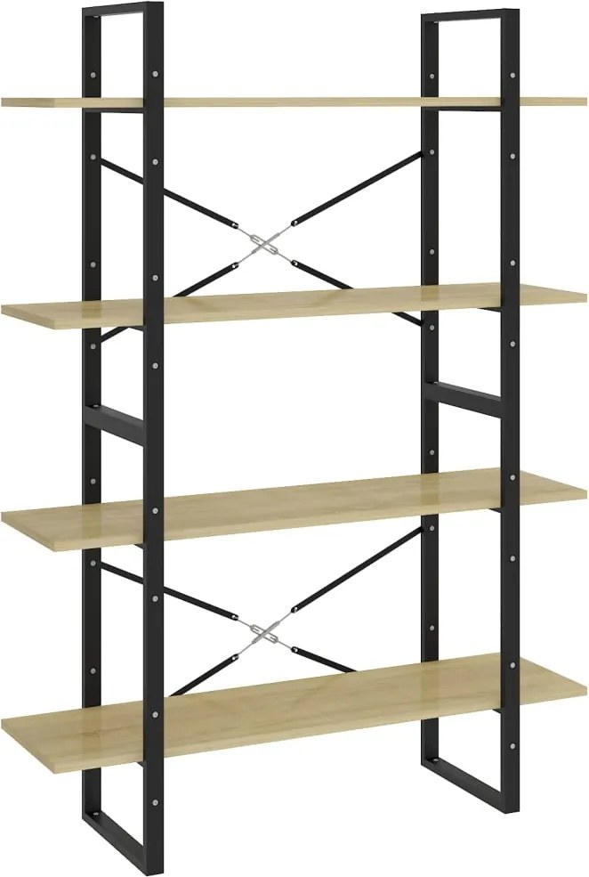 vidaXL Dulap cu 4 rafturi, stejar sonoma, 100x30x140 cm PAL