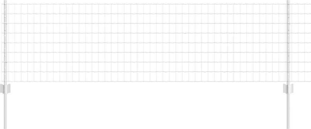 vidaXL Gard cu Stâlp Argintiu 0,6 x 25 m Oțel