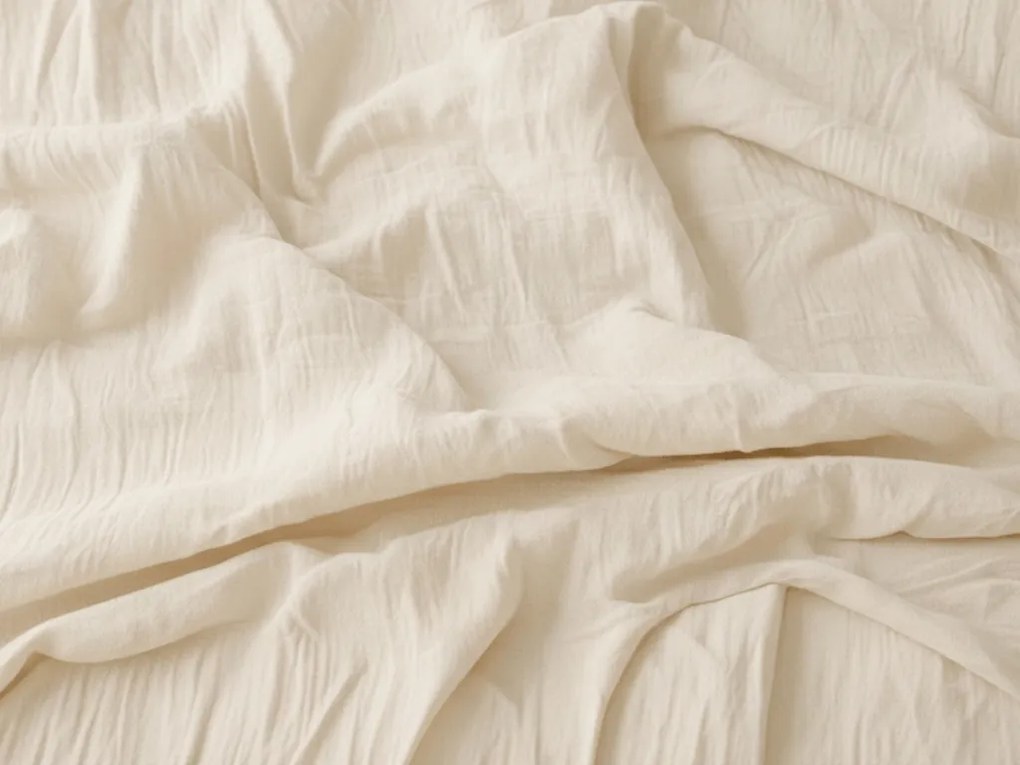 Lenjerie de pat din muselina PURELY crem Dimensiunile lenjeriei: 80 x 80 cm | 155 x 220 cm