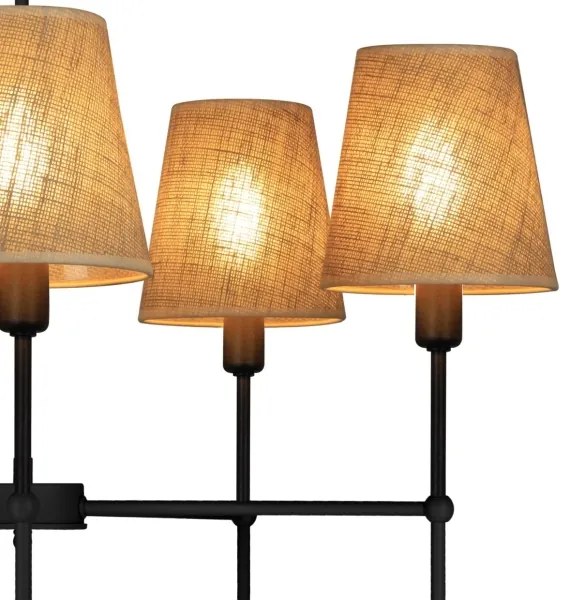 Candelabru cu tijă MADELA, 5xE14/40W/230V, iută/negru