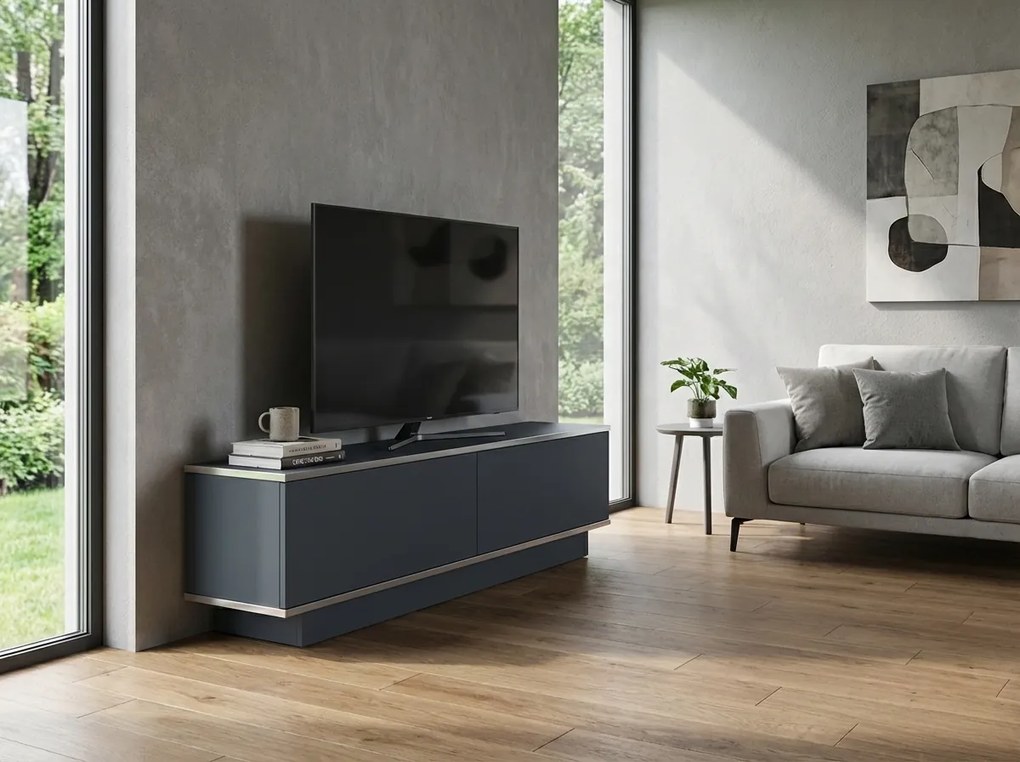 OFERTA Comoda TV ALVIN 135 cm, antracit/argintiu II. calitate