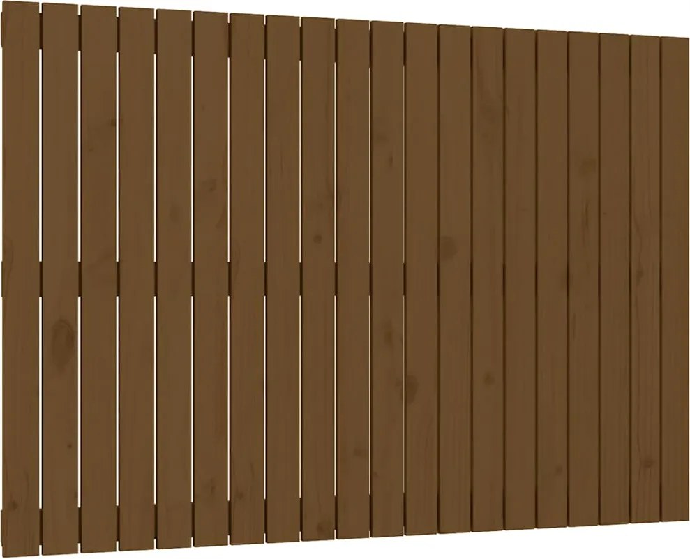 vidaXL Tăblie de pat pentru perete, maro miere, 127,5x3x90 cm