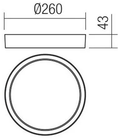 Redo 90155 - Plafonieră LED exterior PONZA 1xLED/16W/230V IP65
