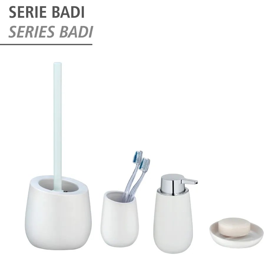 Dozator din ceramică pentru săpun Wenko Badi, alb