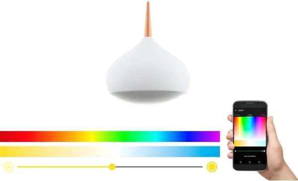 Eglo 97087 - Lampă suspendată LED RGBW dimabilă COMBA-C LED/18W/230V