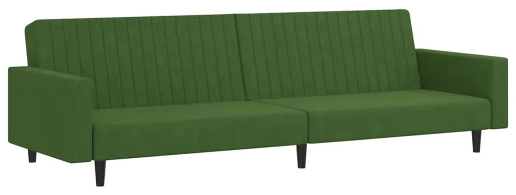 337652 vidaXL Canapea extensibilă cu 2 locuri, verde închis, catifea