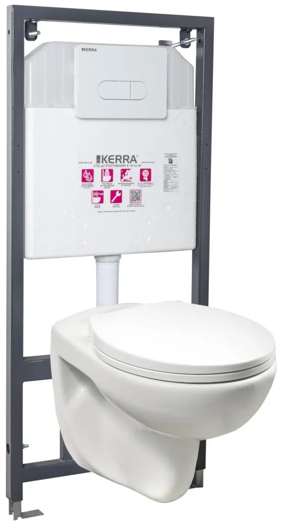 Set rezervor WC montat pe perete Doris Pacific WH