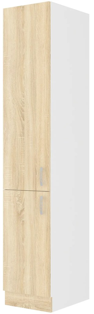 Dulap de bucătărie pentru alimente Sylrona 40 DK 210 2F (alb + stejar sonoma). 1032964