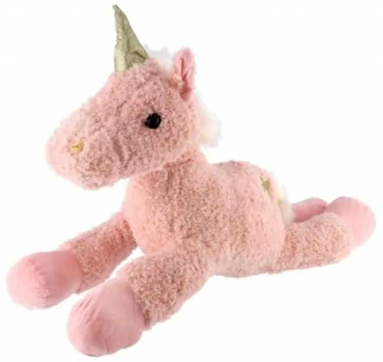 Unicorn pluș culcat 80cm roz 0+