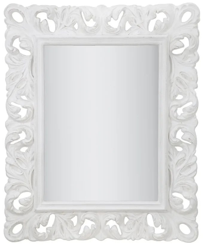 Oglinda decorativa alba din rasina, 88 x 5,3 x 108 cm, Tolosa Mauro Ferreti