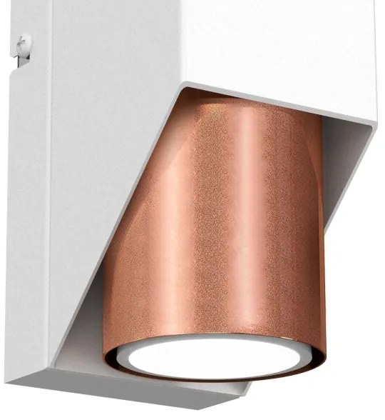 Aplică WALL 1xGU10/8W/230V albă/cupru