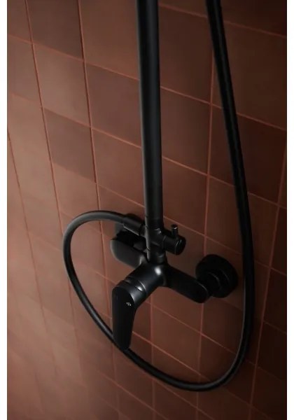 Set de duș cu baterie KFA Armatura 5556-910-81 OTAVA alamă/negru mat