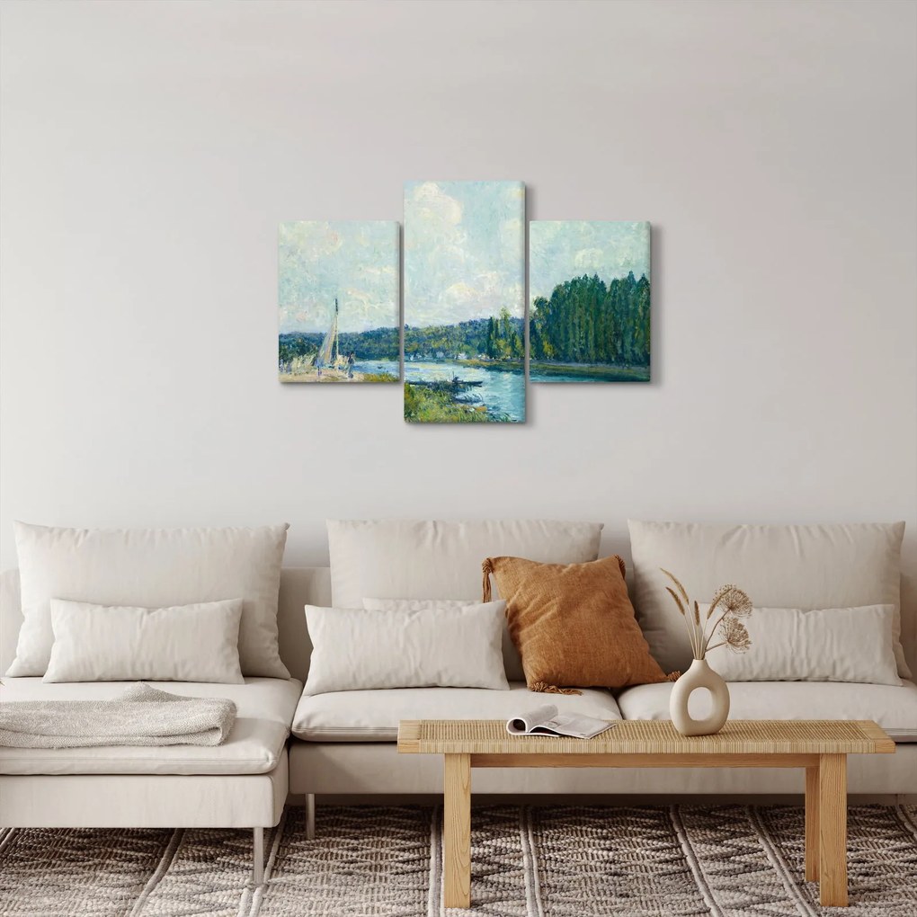 Tablou - Alfred Sisley, The Banks of the Oise, reproducere (90x60 cm)