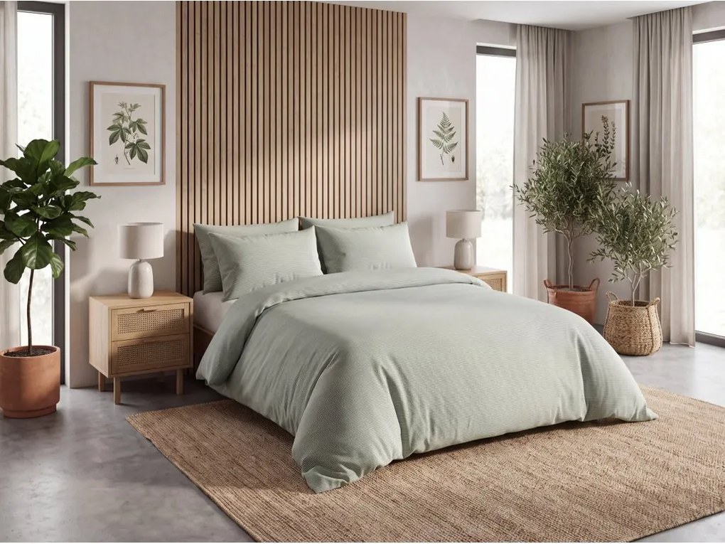 Lenjerie de pat din bumbac LINIE GREEN verde Dimensiune lenjerie de pat: 70 x 90 cm | 140 x 200 cm