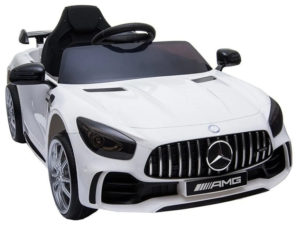 Masinuta Electrica cu acumulator pentru copii NOVOKIDS™ Mercedes AMG GTR , Roti din Cauciuc EVA, 3-8 ani , usi cu deschidere , Baterie12V, 2 Viteze,