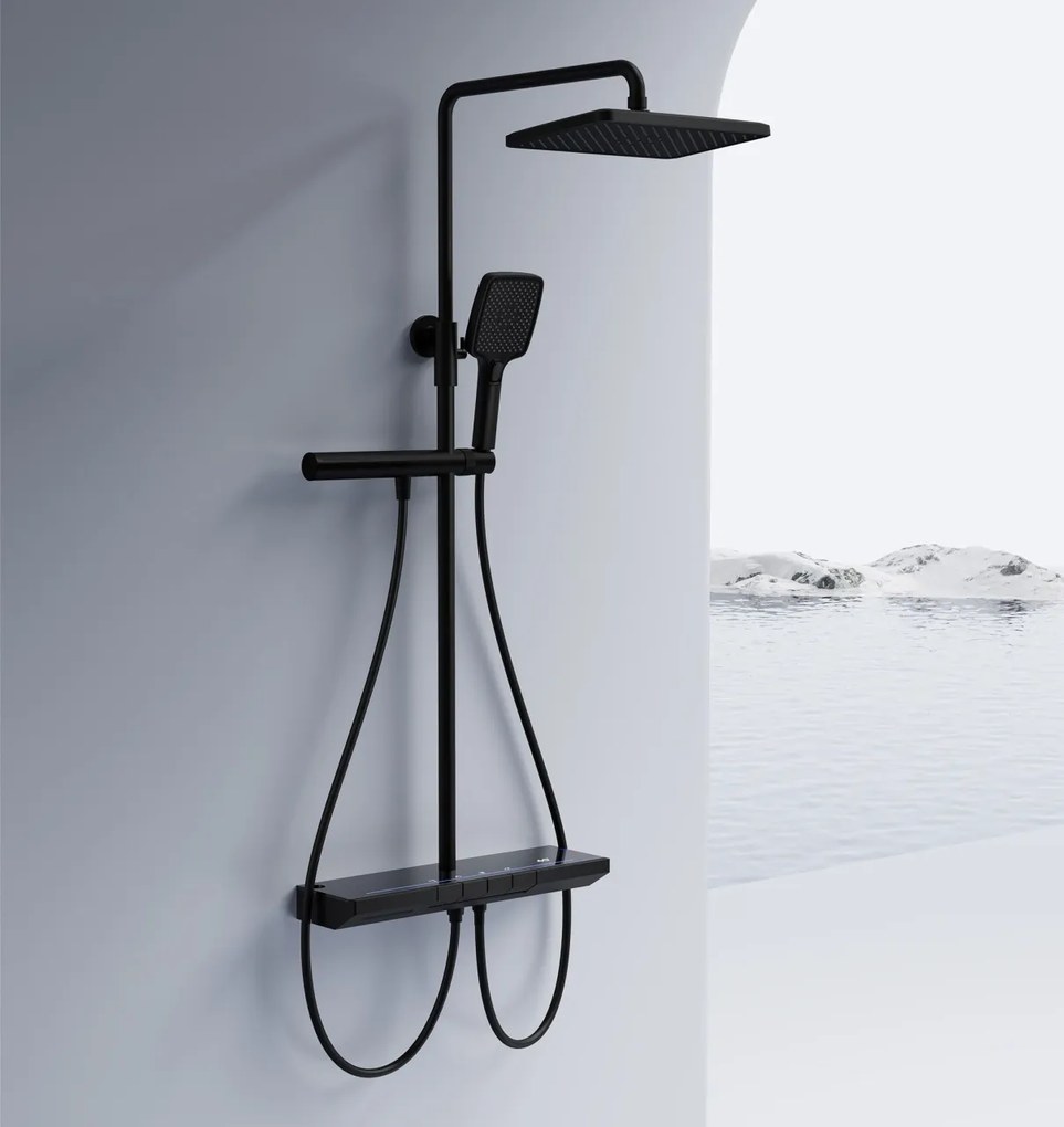 Set dus cu termostat REA Pedro Black