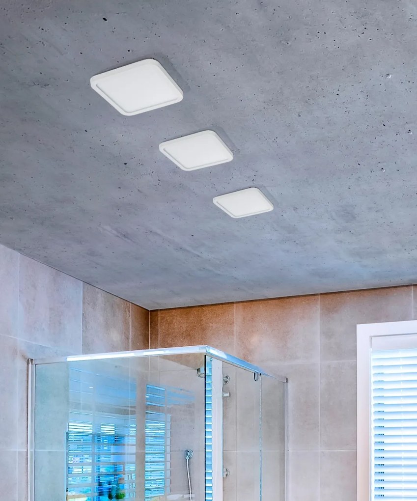 Spot LED pentru baie incastrat IP44 Slim 9 square 3000K negru