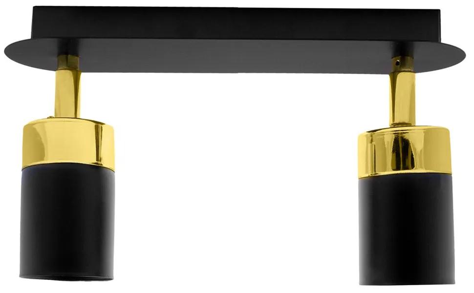 Lustra Plafon JOKER BLACK/GOLD Milagro Modern, GU10, Auriu/Negru, MLP6124, Polonia