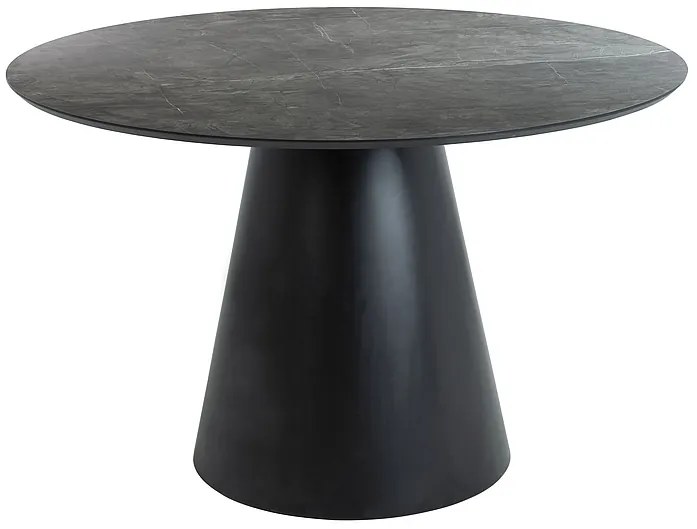 Masă de sufragerie Alphonse (gri + negru) (pentru 4 persoane). Promo -6%. 1049870