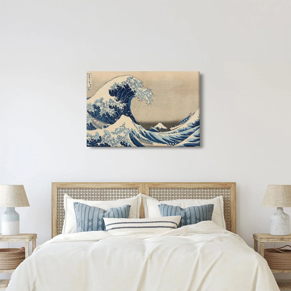 Tablou - Katsushika Hokusai, Under the Wave off Kanagawa, reproducere (90x60 cm)